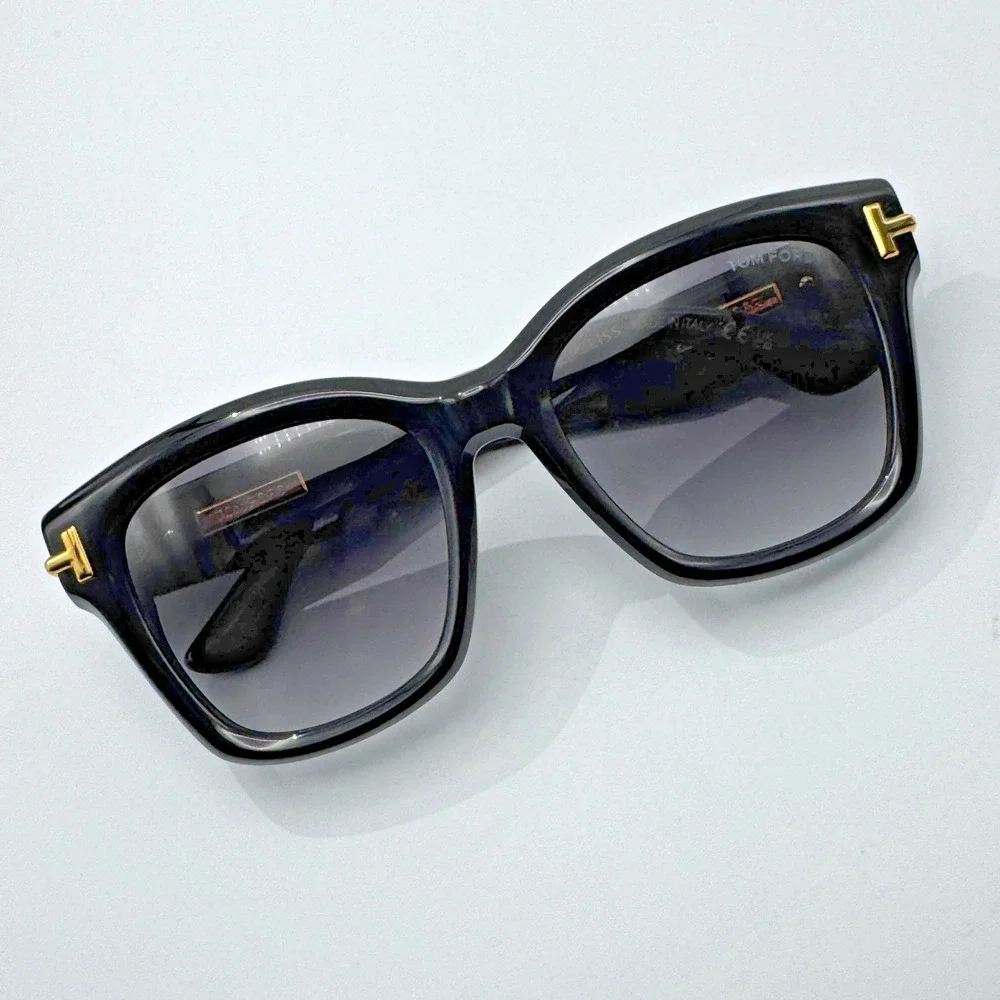Tom Ford Sunglasses Icon TF1329-F 01B Black Butterfly Gray Gradient Asian Fit